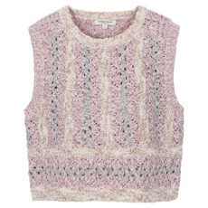 Thursday Island 女款圓領鉤針針織背心 T262MVT13