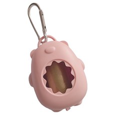 둥둥펫 강아지 곰탱이 풉백 케이스 + 배변봉투 15p 세트, 핑크, 1세트, 15