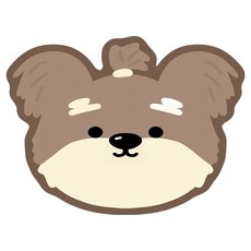 인아트 귀여운 강아지 매트 발매트, 작은 Yorkie, 1개