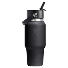 하이드로플라스크 와이드 플렉스 스트로 트래블보틀 텀블러, 블랙 NEW, 1개, 709ml