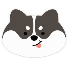 인아트 귀여운 강아지 매트 발매트, 허스키, 1개