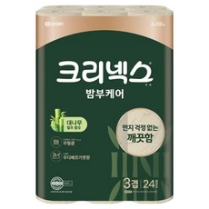 크리넥스 3겹 밤부케어 화장지, 25m, 24개입, 1개