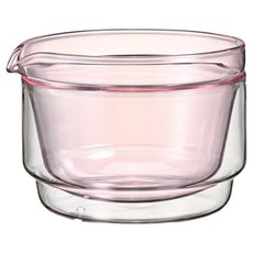 하리오 이중 유리 말차 볼, 핑크, 1개 핑크, 1개