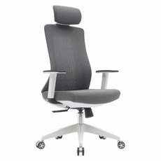 E-home Vortex 4.0 旋流白框高背半網扶手人體工學電腦椅 LX608A-gry, 灰色