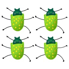 PET Morning 貓咪貓薄荷砰砰玩具 瓢蟲玩具, 綠色, 4個