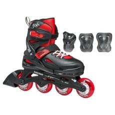 롤러블레이드 인라인스케이트 퓨리 콤보, 블랙 + 레드, 1개