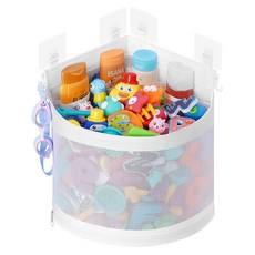 베냥미 욕실 장난감 코너 그물망 정리함, 화이트, 1개