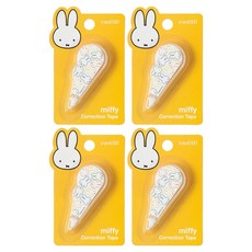 스튜디오에잇 미피 미니 수정 테이프 5mm x 3m, 옐로우, 4개