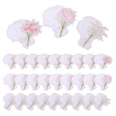 KHOKURI 感謝信 花束包裝 卡片 明信片 3款 x 10張 套組 6W0066, 1套, 混合顏色