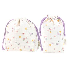 세맘스 스트링 파우치 2종 세트, 미미블룸