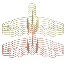 德普羅商務 愛心造型鐵製纖薄型防變形衣架 2款 x 5入組, 玫瑰金, 香檳金, 1套