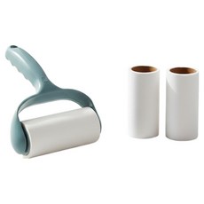 Malltoday 便攜式除塵手柄膠帶清潔器 藍色 + 紙卷3入組, 1套