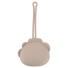 Inart 矽膠安撫奶嘴盒, 灰色獅子, 1個