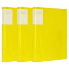 ECO Chungwoon Data Bank 透明文件夾 A4 40p, 黃色, 3個