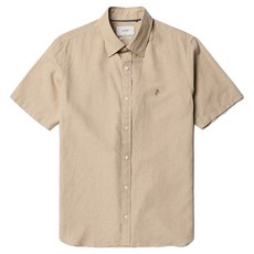 olzen 男士亞麻短袖襯衫 ZOE2WC1351