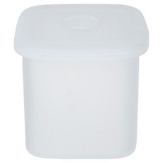 플라라 전자레인지 하이타입 실리콘 스팀홀 밀폐용기 사각형 600ml, 화이트, 1개