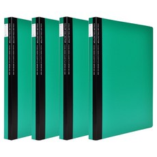 ECO Chungwoon 彩色系列透明文件夾 A4 40p, 綠色, 4個