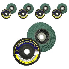 昌成研磨 清平 不鏽鋼用 60號 強力金色碟形翼砂紙 100mm, 10個