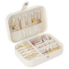 지음앤 고급 쥬얼리 수납함, 화이트, 1개