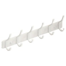 德弗洛商務 頂級現代霧面多用途室內衣架 6鉤, 白色, 1個