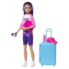 바비 패션 스키퍼 여행 인형 세트, 혼합색상, 1세트