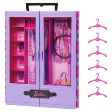 Barbie 芭比 時尚入門衣櫃衣架組