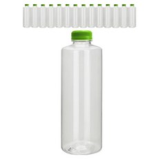 미르코리아 투명 페트병, 그린(브릿지캡), 15개, 1L
