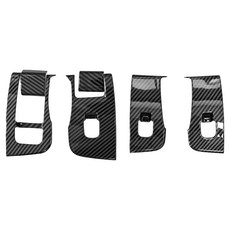 크립톤 테슬라 모델3 몰딩 윈도우스위치 6종 세트, 유광카본, 윈도우 스위치