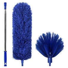 World Clean 可調節長度蜘蛛網除塵器3件套組, 藍色, 1套