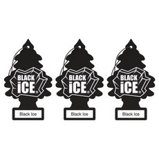 리틀트리 종이 방향제, 3개, 블랙 아이스