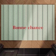 에스제이제인 고급스러운 프렌치 도어 매트, 라인 그린