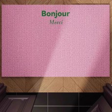 에스제이제인 고급스러운 프렌치 도어 매트, 핑크