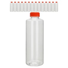 미르코리아 투명 페트병, 웜레드(브릿지캡), 15개, 1L