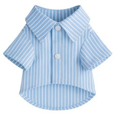 DING DONG PET 標準條紋襯衫, 藍色, 1個