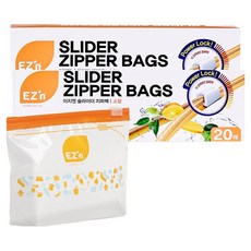 EZn이지엔 슬라이더 지퍼백, 소(S), 20개입, 2개