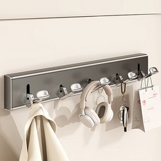 더플로우커머스 알루미늄 벽걸이 히든 후크 5구, 건메탈그레이, 1개