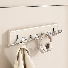 더플로우커머스 알루미늄 벽걸이 히든 후크 4구, 화이트, 1개