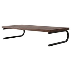 더플로우커머스 모니터 받침대 대형, 검정프레임 + 월넛