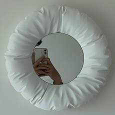 德普羅商務 光澤軟墊圓形壁鏡