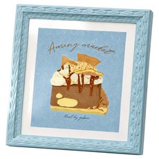 Ecster 粉彩飾邊方形迷你相框, 1個, 藍色