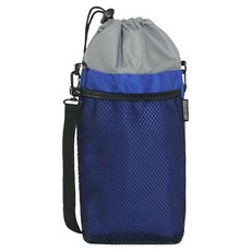 Takara 網眼口袋保溫保冷水瓶袋 斜背款 1L, 藍色, 1個