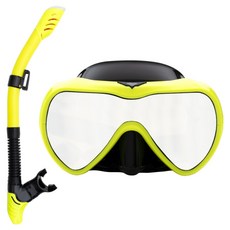 이치언리븐 미러렌즈 스노쿨링 마스크, 옐로우