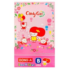 DONG-A Candy Girl 鉛筆 B 5入 x 12組, 黑色, 1套