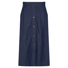 올리비아하슬러 버튼 롱 데님 스커트 OHDMSK102