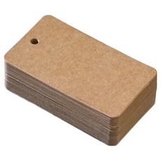 오피스코어 의류 포장 무지 악세서리 의류택 라벨 끈포함 40 x 70 mm, 크라프트, 200개