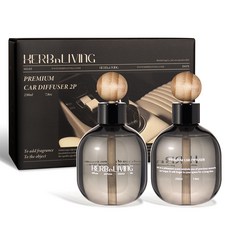 허브앤리빙 대용량 차량용 디퓨저 2p 230ml, 밤쉘, 1세트