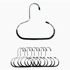 Hanbomnuri 環形衣架 帽子 圍巾 領帶 包包 收納掛架, 黑色, 10個