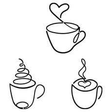 탑피아 단철 카페 홈 철제 그림 인테리어 커피잔 벽장식 3종 세트