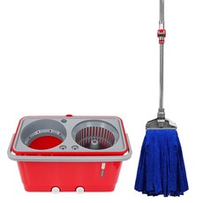 KONA 대걸레 회전 탈수 세척기, 레드, 1개