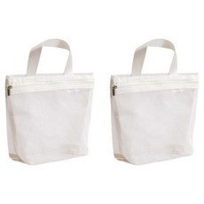 블럭마트 메쉬 심플 목욕가방 2p, 화이트